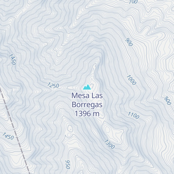 Map of Mesa Las Borregas