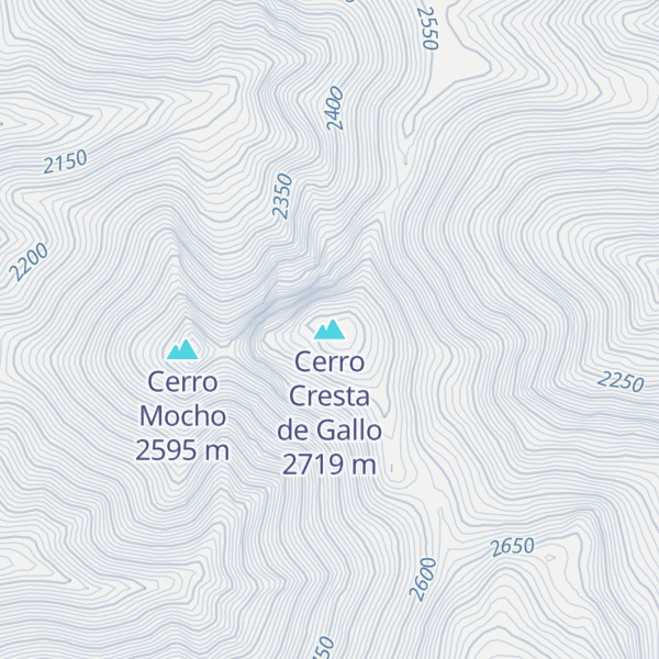 Map of Cerro Cresta de Gallo