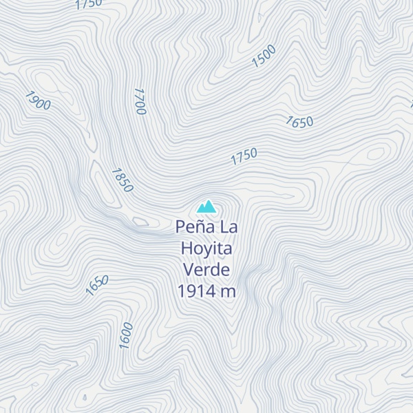 Map of Peña La Hoyita Verde
