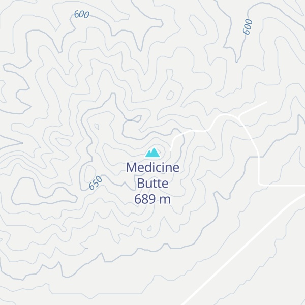 Map of Medicine Butte
