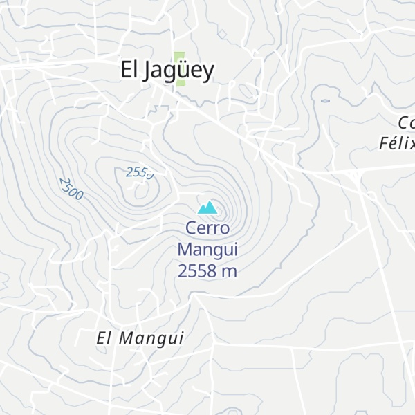 Map of Cerro Mangui