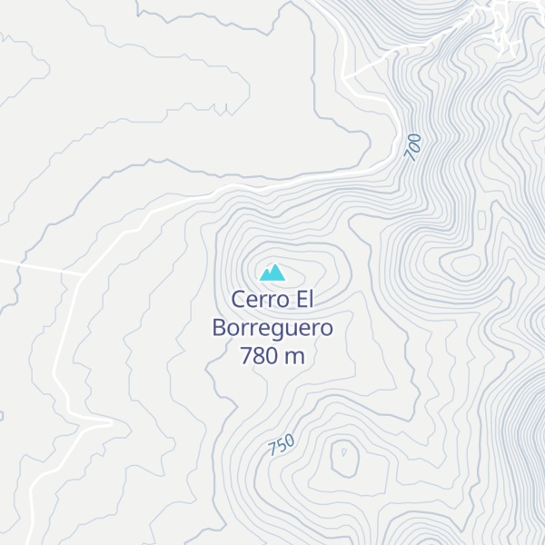 Map of Cerro El Borreguero