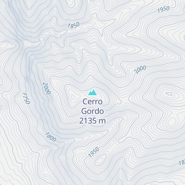 Map of Cerro Gordo