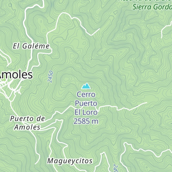 Map of Cerro Puerto El Loro