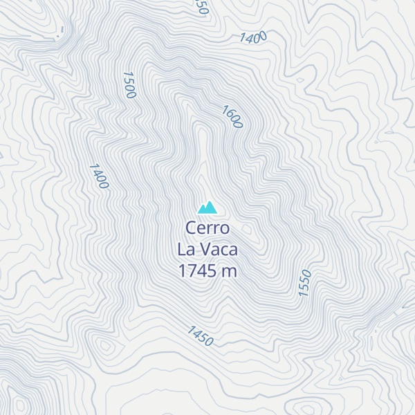 Map of Cerro La Vaca
