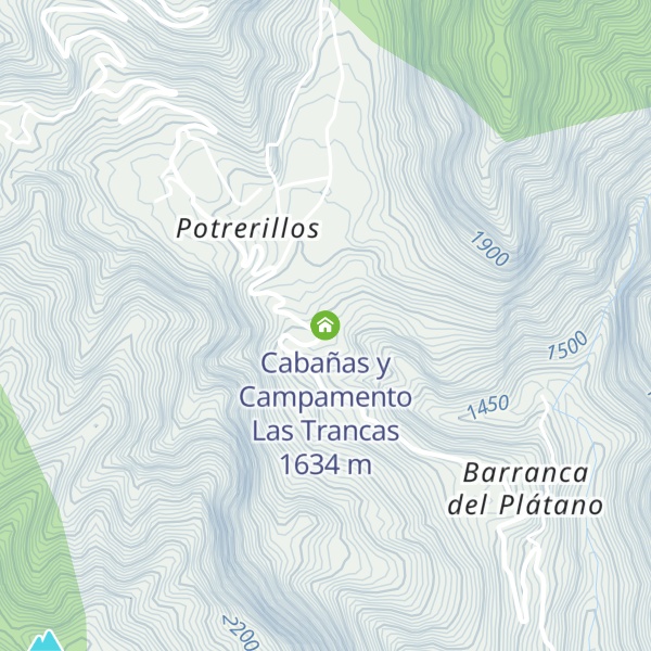 Map of Cabañas y Campamento Las Trancas