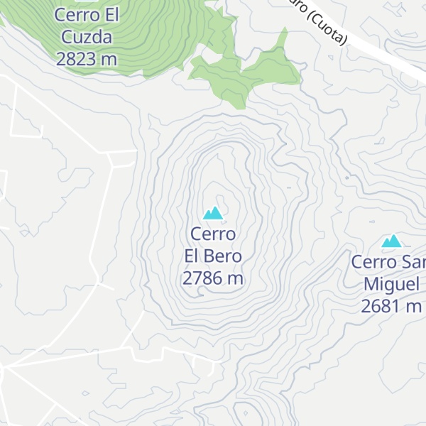 Map of Cerro El Bero