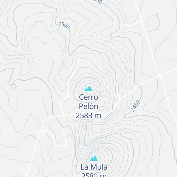 Map of Cerro Pelón