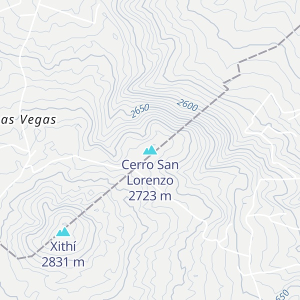 Map of Cerro San Lorenzo