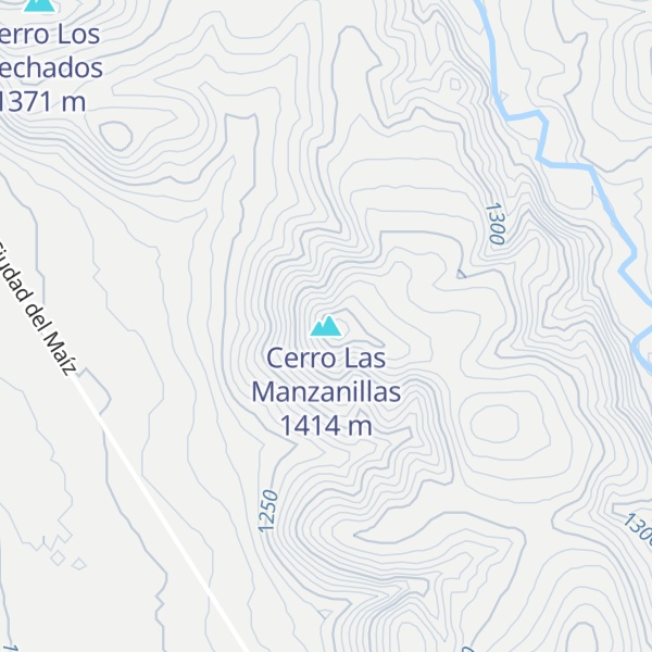 Map of Cerro Las Manzanillas