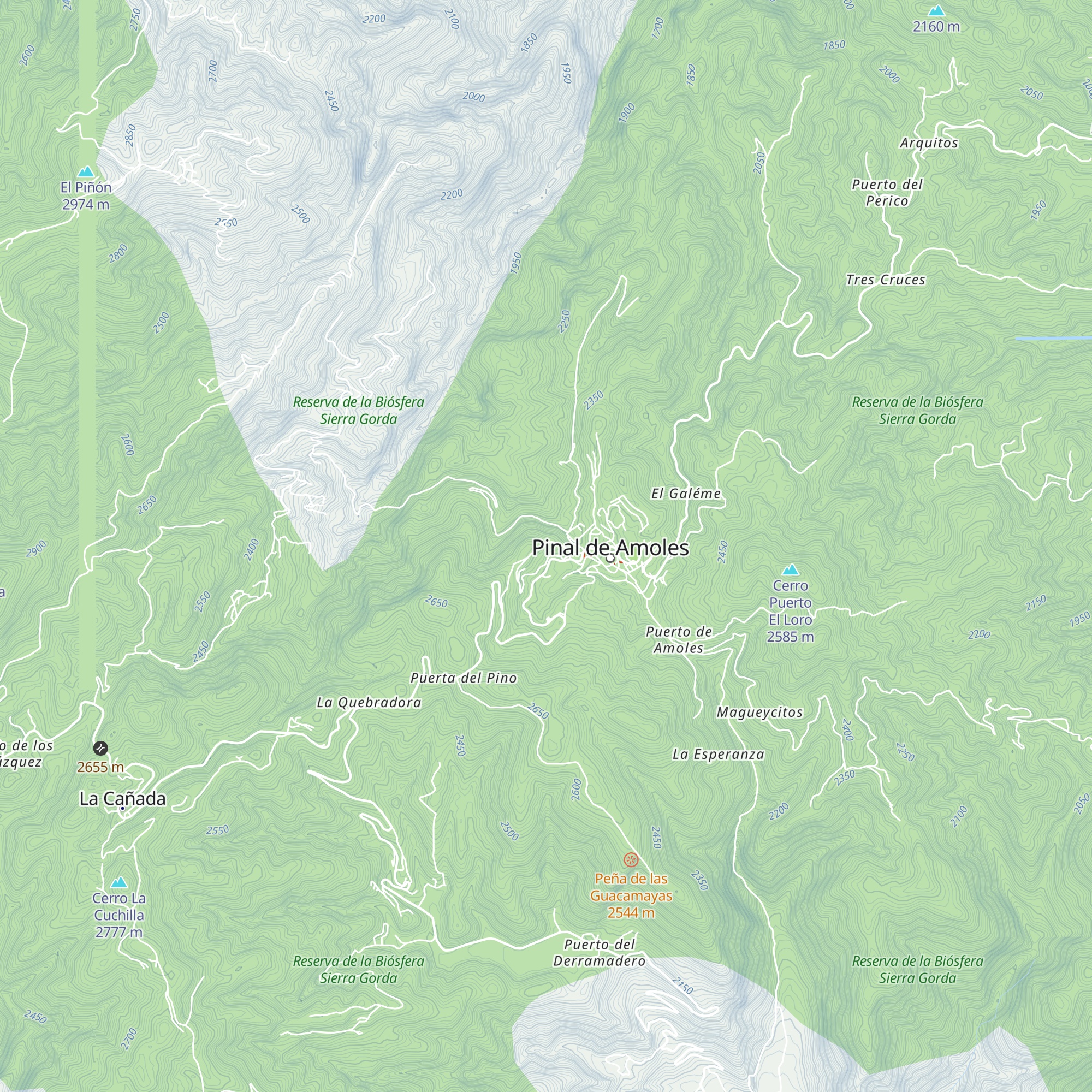 Cabañas Cardoso map
