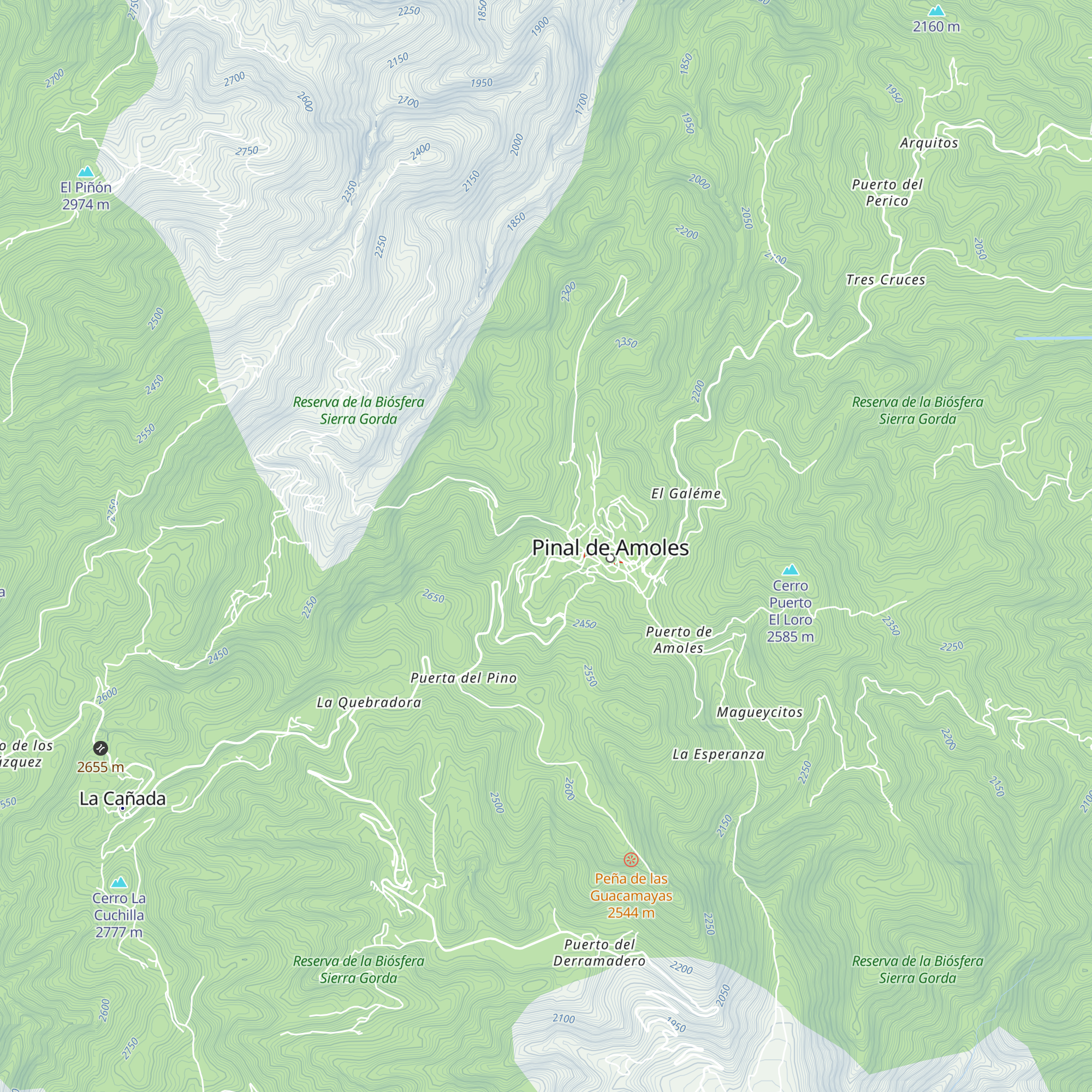 Cabañas Cardoso map