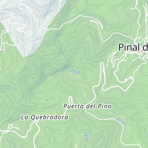 Map of Cerro Puerto El Pino