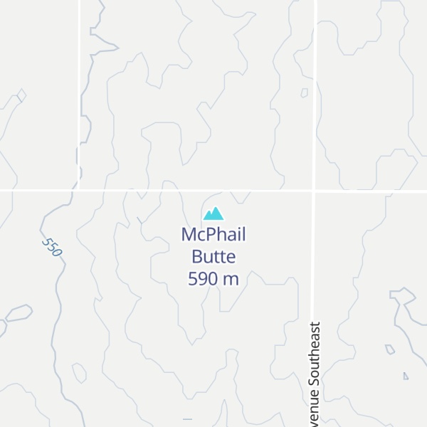 Map of McPhail Butte