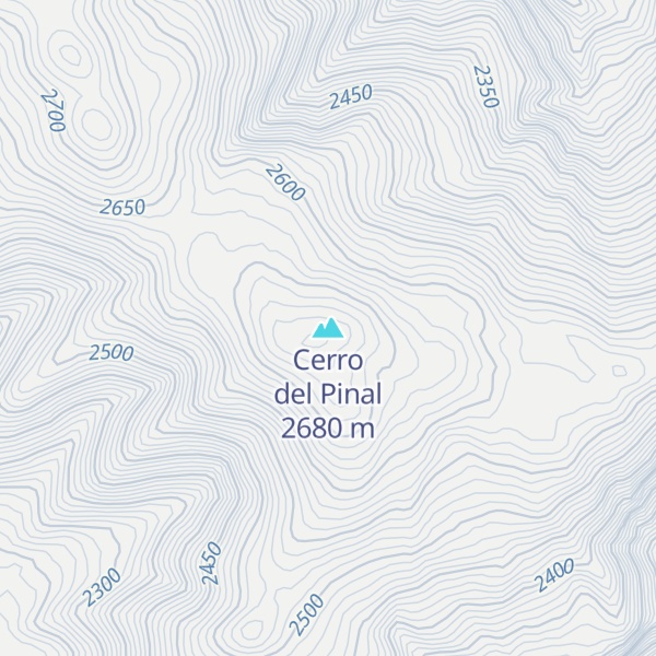 Map of Cerro del Pinal