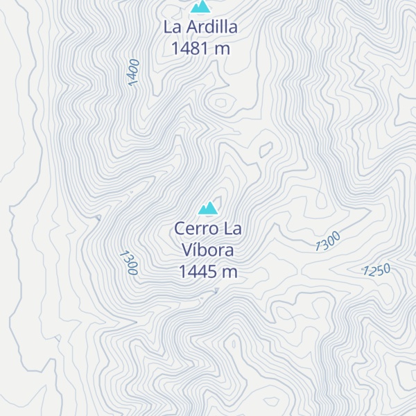 Map of Cerro La Víbora
