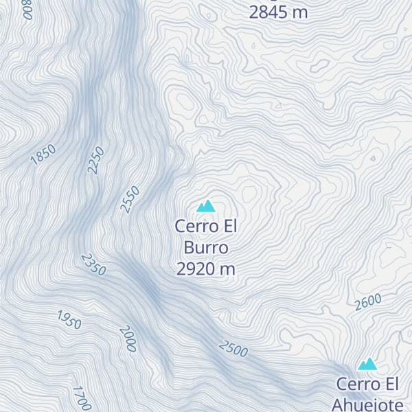 Map of Cerro El Burro