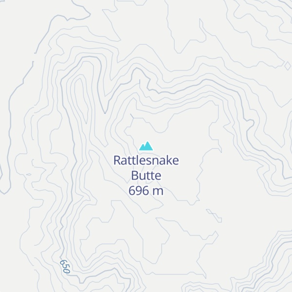 Map of Rattlesnake Butte