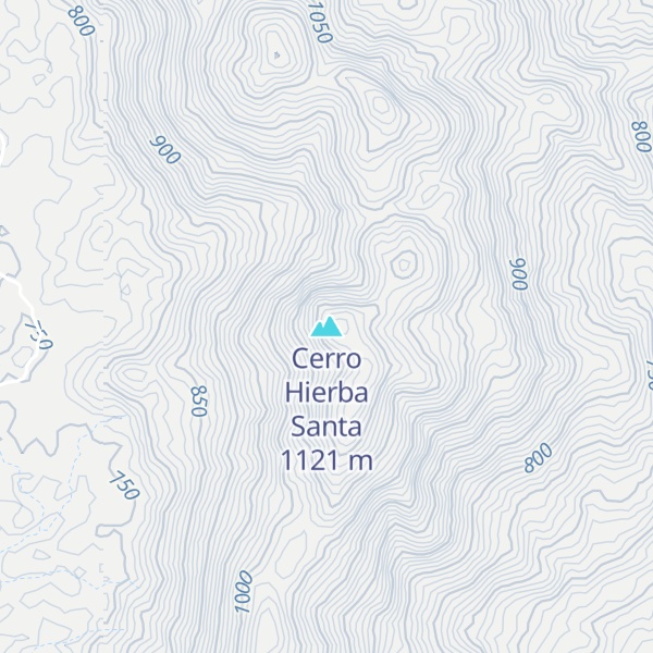 Map of Cerro Hierba Santa