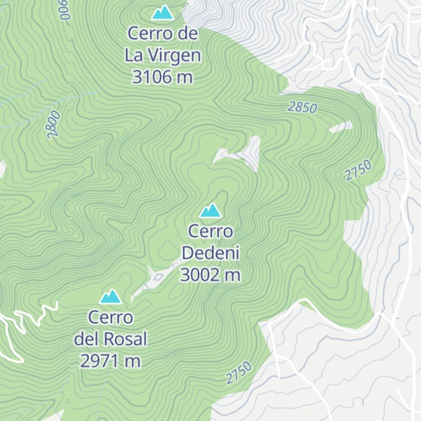 Map of Cerro Dedeni