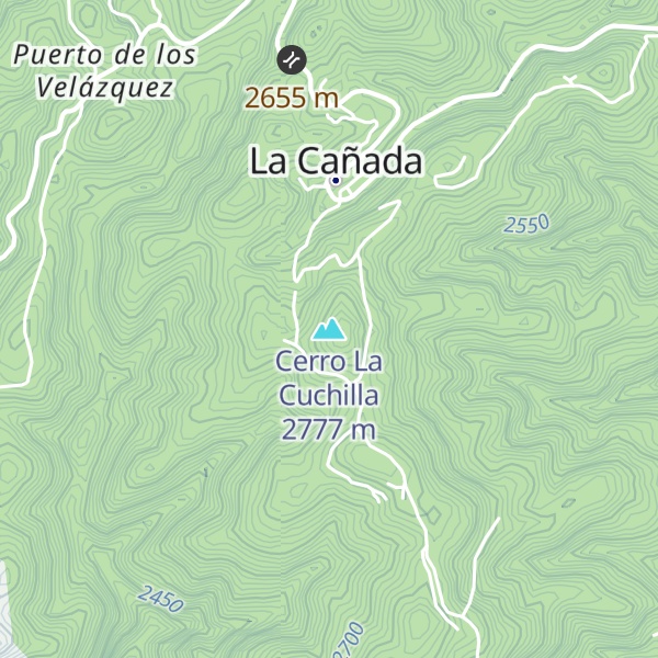 Map of Cerro La Cuchilla