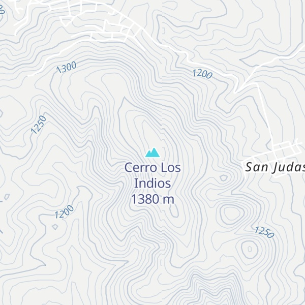 Map of Cerro Los Indios