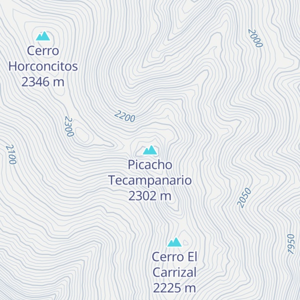 Map of Picacho Tecampanario
