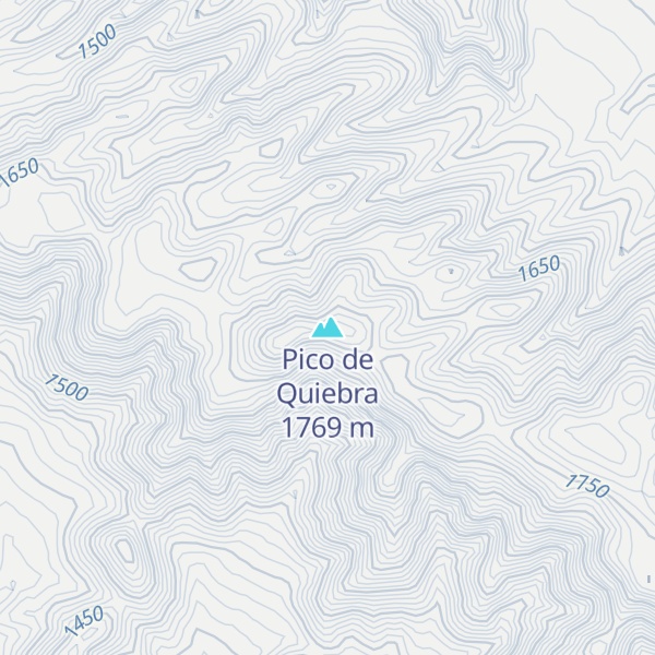 Map of Pico de Quiebra