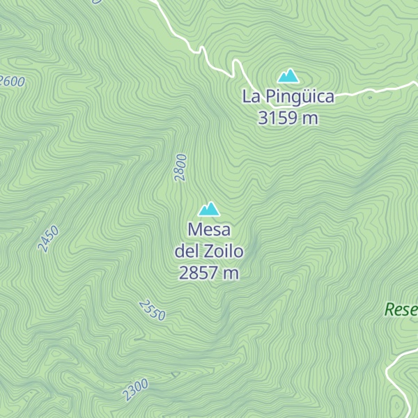 Map of Mesa del Zoilo