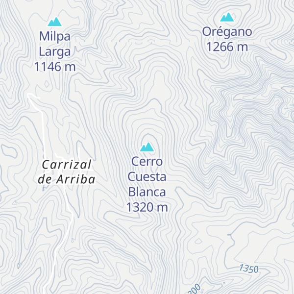 Map of Cerro Cuesta Blanca