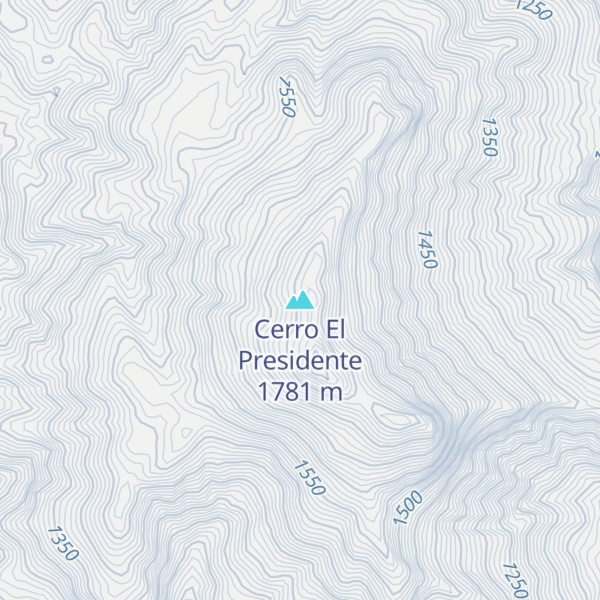 Map of Cerro El Presidente