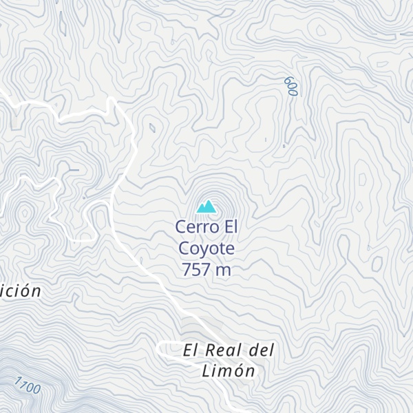 Map of Cerro El Coyote