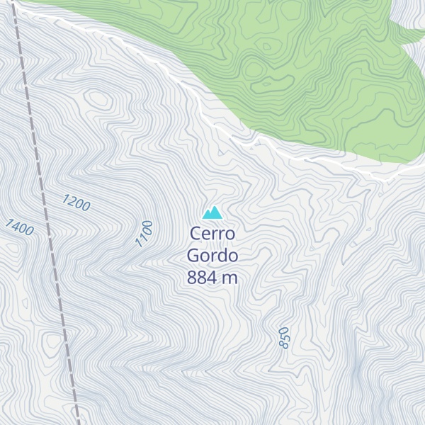 Map of Cerro Gordo