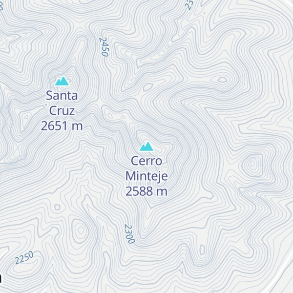 Map of Cerro Minteje