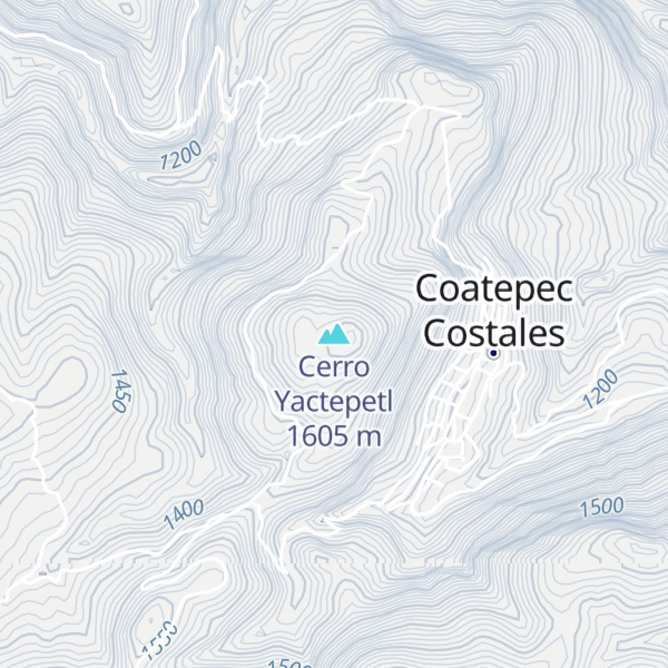 Map of Cerro Yactepetl