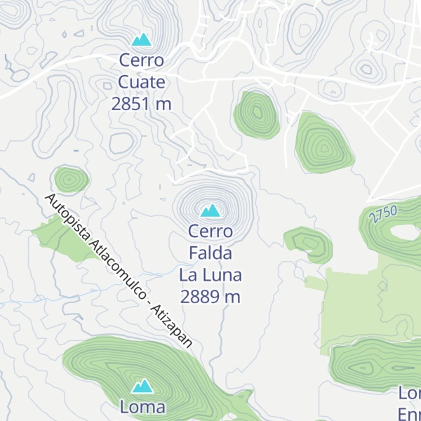 Map of Cerro Falda La Luna