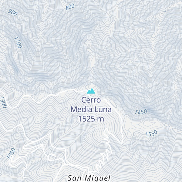 Map of Cerro Media Luna
