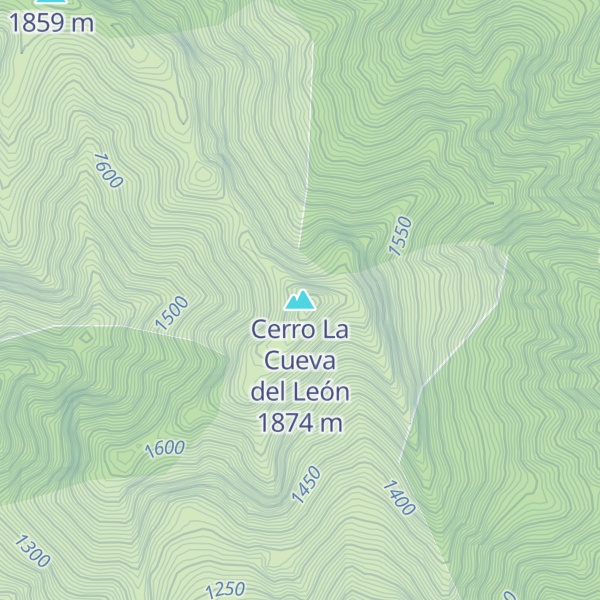 Map of Cerro La Cueva del León