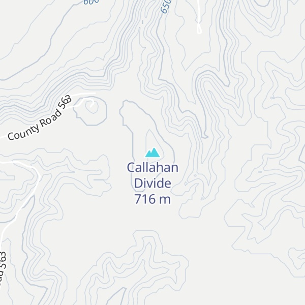 Map of Callahan Divide