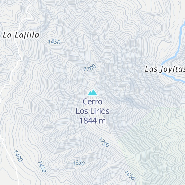 Map of Cerro Los Lirios