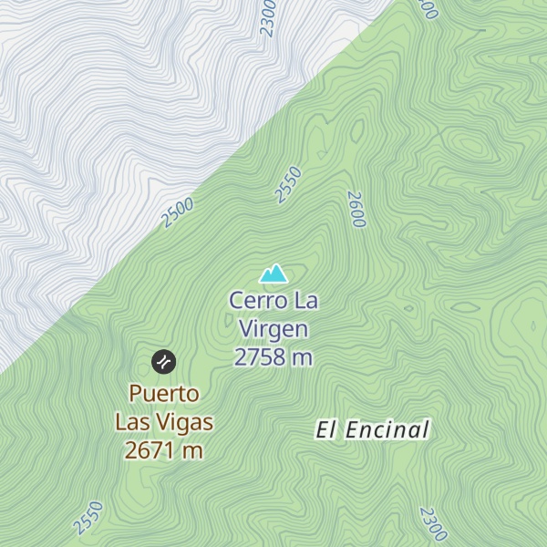 Map of Cerro La Virgen