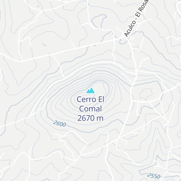 Map of Cerro El Comal