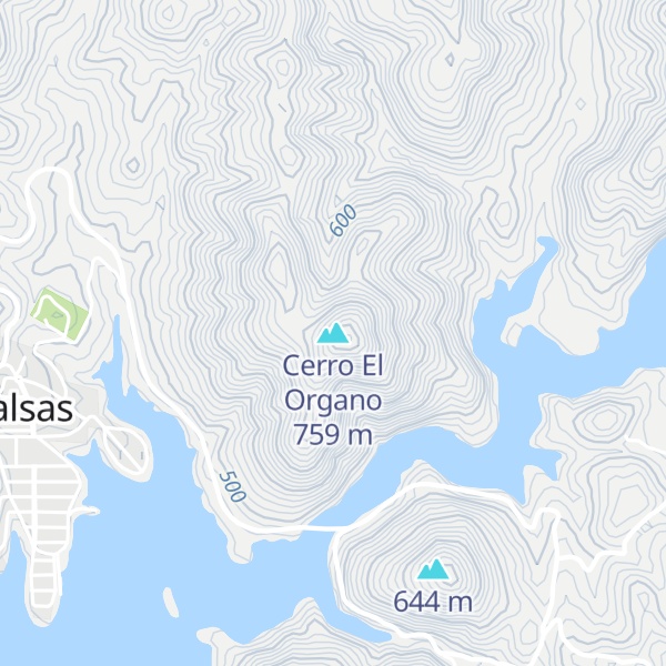 Map of Cerro El Organo