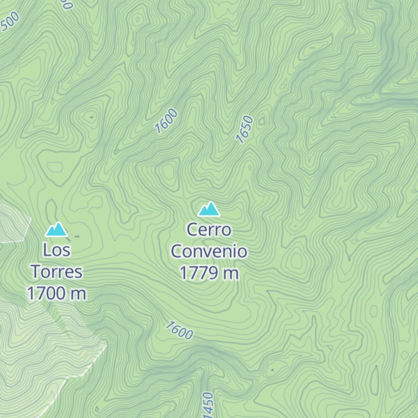 Map of Cerro Convenio