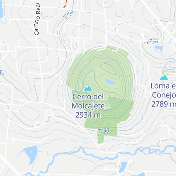 Map of Cerro del Molcajete