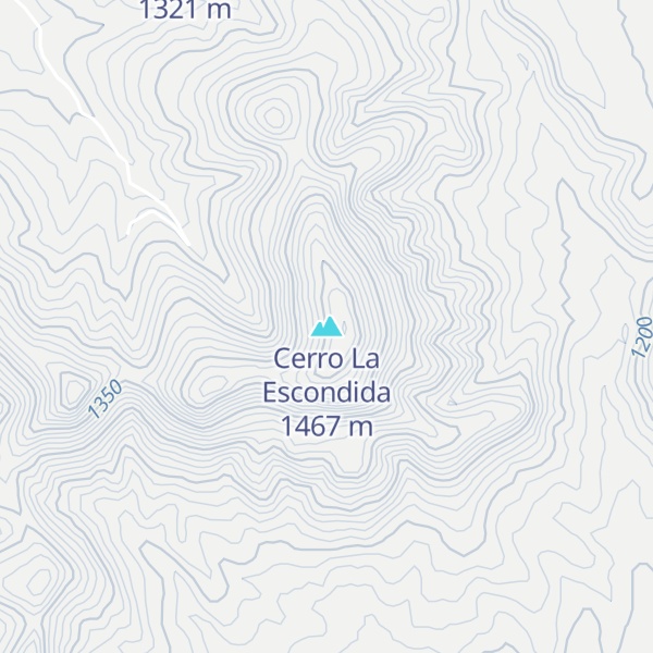 Map of Cerro La Escondida
