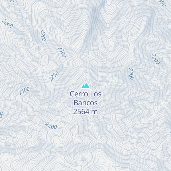 Map of Cerro Los Bancos