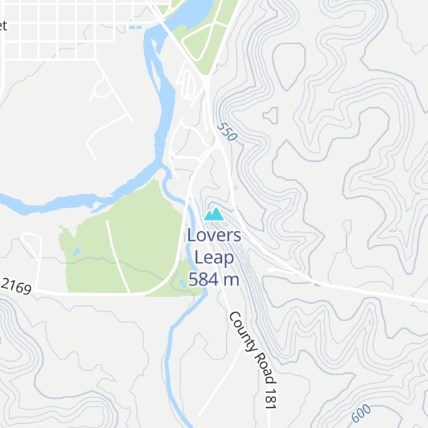 Map of Lovers Leap