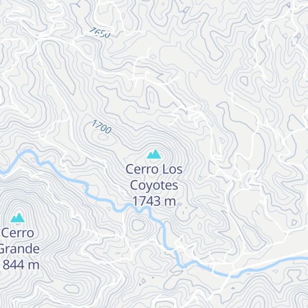 Map of Cerro Los Coyotes