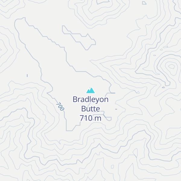 Map of Bradleyon Butte